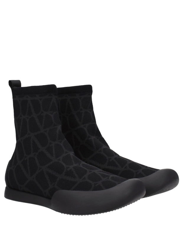 Black Fabric High Tops