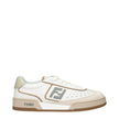 White Leather Low Top Sneakers