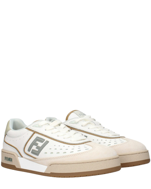 White Leather Low Tops