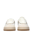 White Leather Low Top Sneakers
