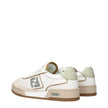 White Leather Low Top Sneakers