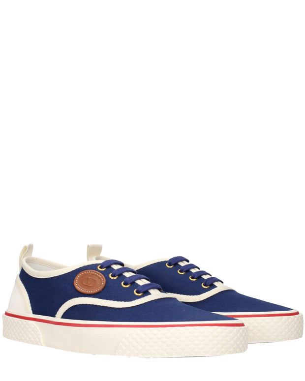 Blue Fabric Low Tops