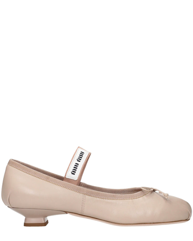 Pink Leather Ballet Flats