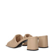 Beige Leather Slippers