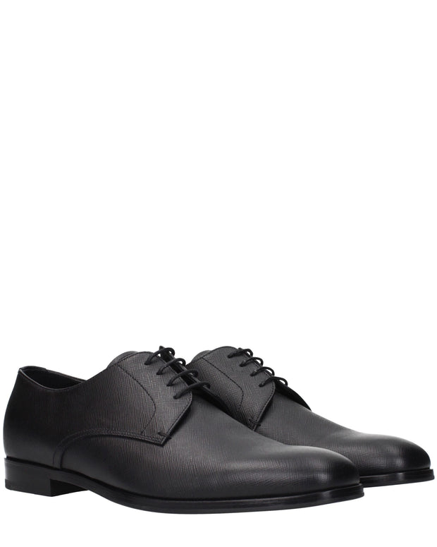 Black Leather Oxfords And Derbies
