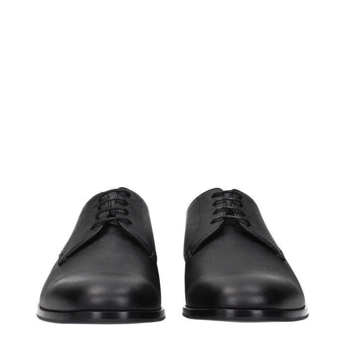 Black Leather Oxfords And Derbies