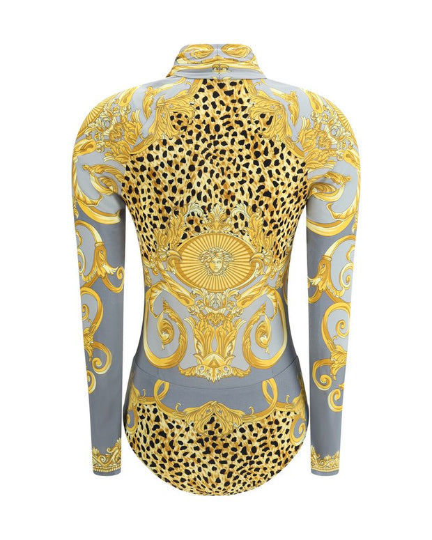 Leopard draped Bodysuit