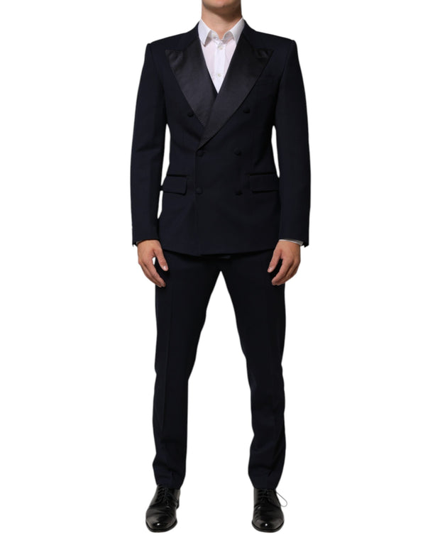 Black Wool 3 Piece Slim Fit Formal Men Suit