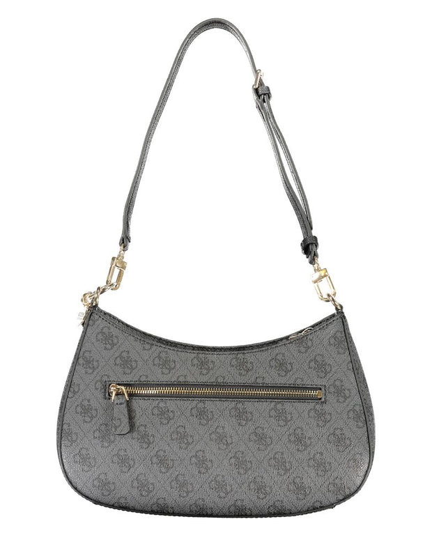 Black Polyethylene Women Handbag