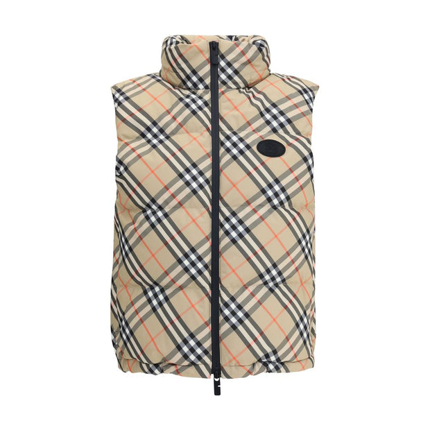 Check vest Down Jacket