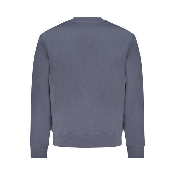 Blue Cotton Men Sweater