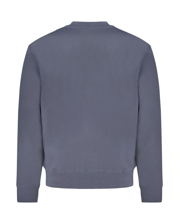Blue Cotton Men Sweater