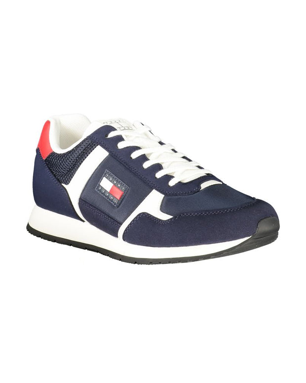 Blue Polyester Men Sneaker