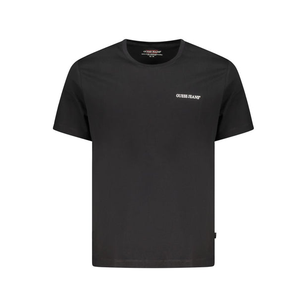 Black Cotton Men T-Shirt