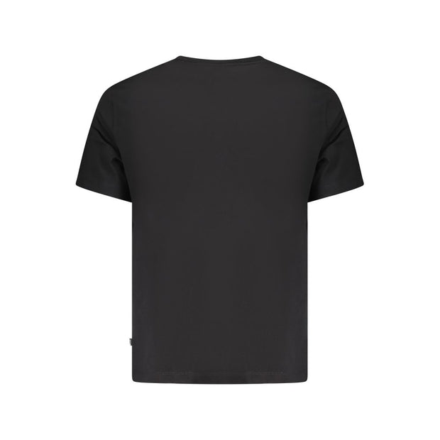 Black Cotton Men T-Shirt