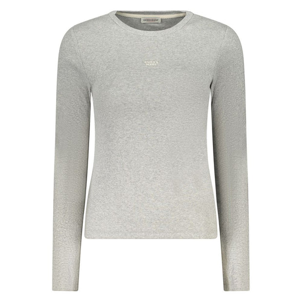Gray Cotton Women T-Shirt