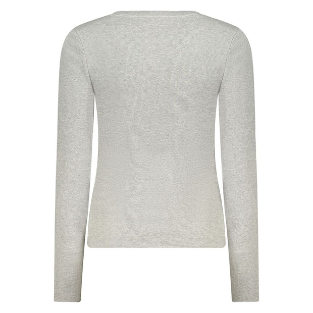 Gray Cotton Women T-Shirt