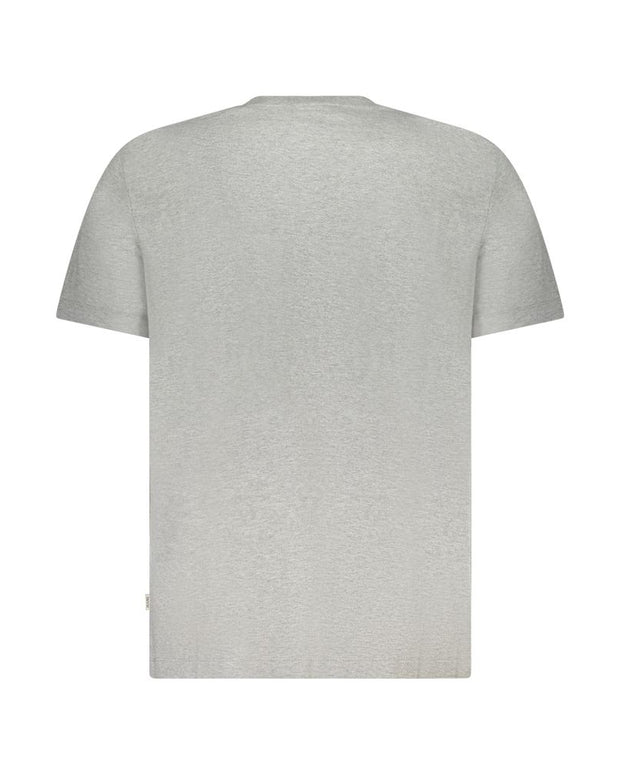 Gray Cotton Men T-Shirt