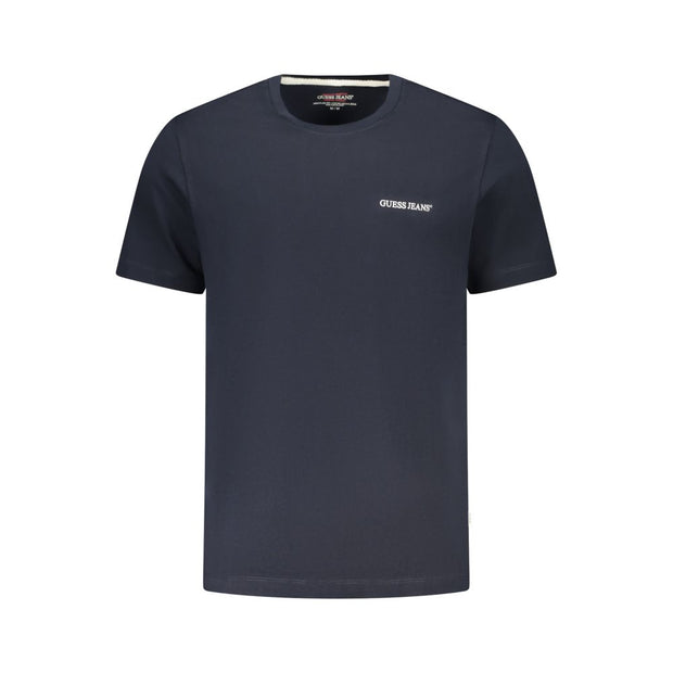 Blue Cotton Men T-Shirt