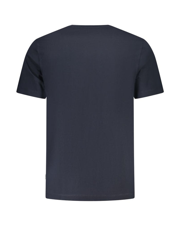 Blue Cotton Men T-Shirt