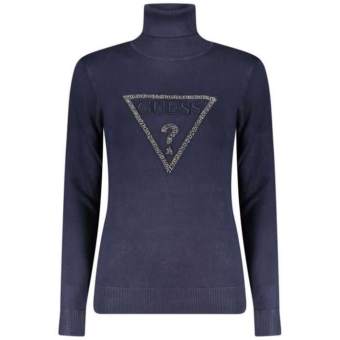 Blue Viscose Women Sweater
