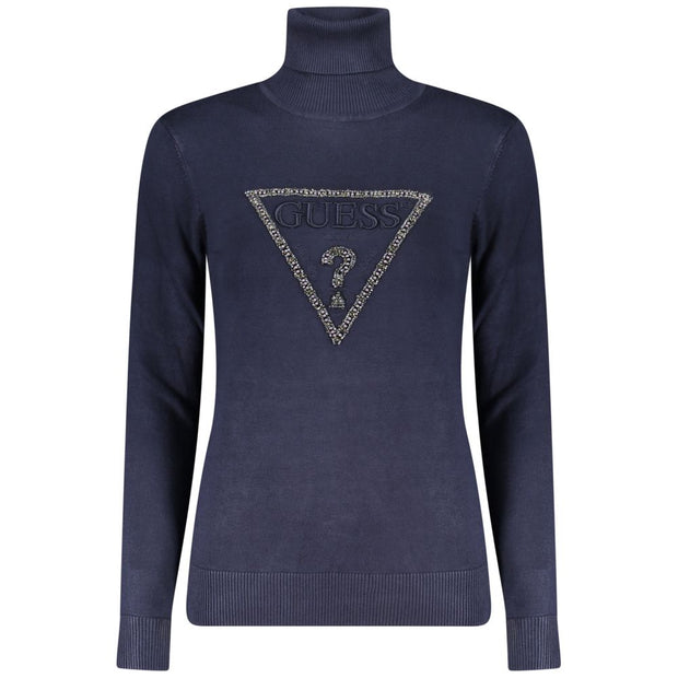 Blue Viscose Women Sweater