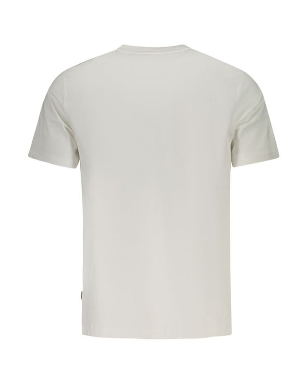 White Cotton Men T-Shirt