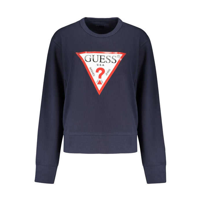 Blue Cotton Women Sweater