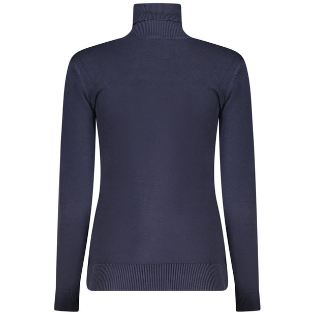 Blue Viscose Women Sweater