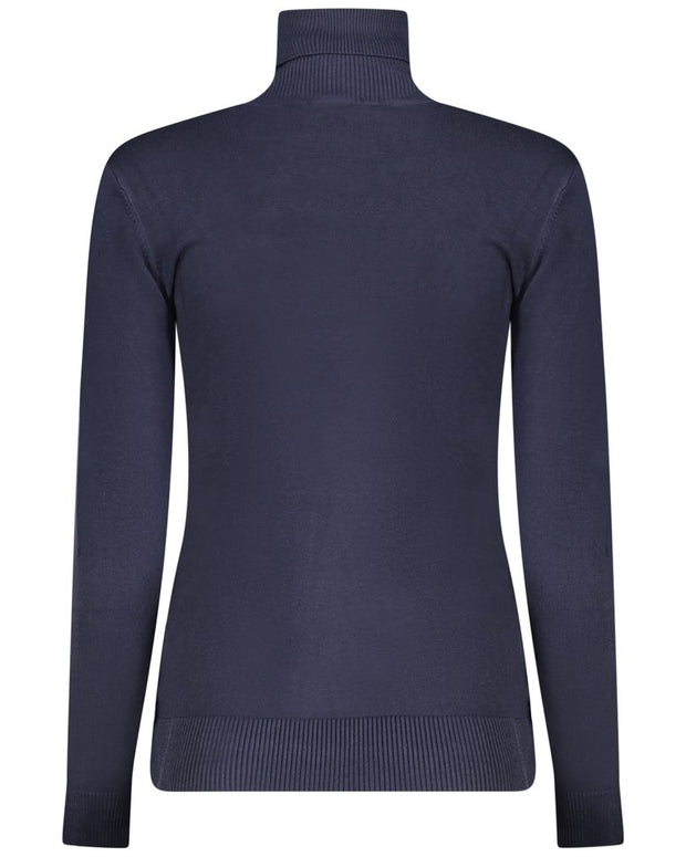 Blue Viscose Women Sweater