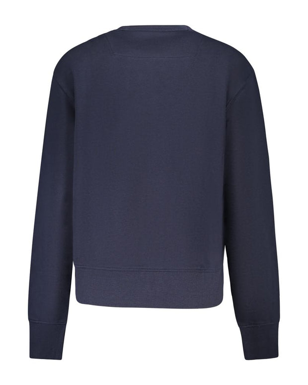 Blue Cotton Women Sweater
