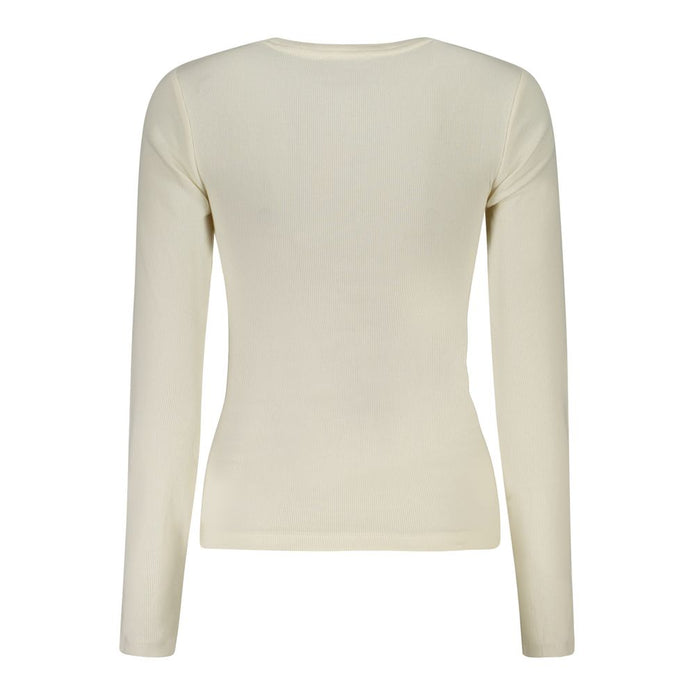 White Cotton Women T-Shirt