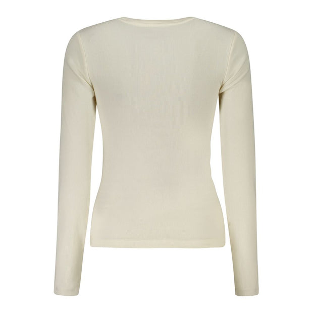 White Cotton Women T-Shirt