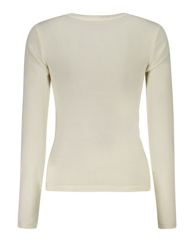 White Cotton Women T-Shirt