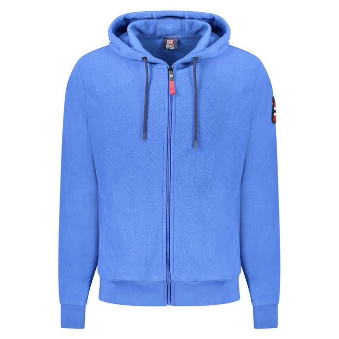 Blue Polyester Men Sweater