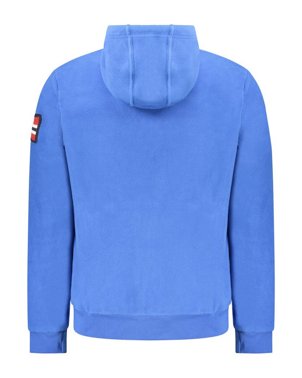 Blue Polyester Men Sweater