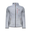 Blue Polyester Men Sweater With Pockets and Zipper Detail