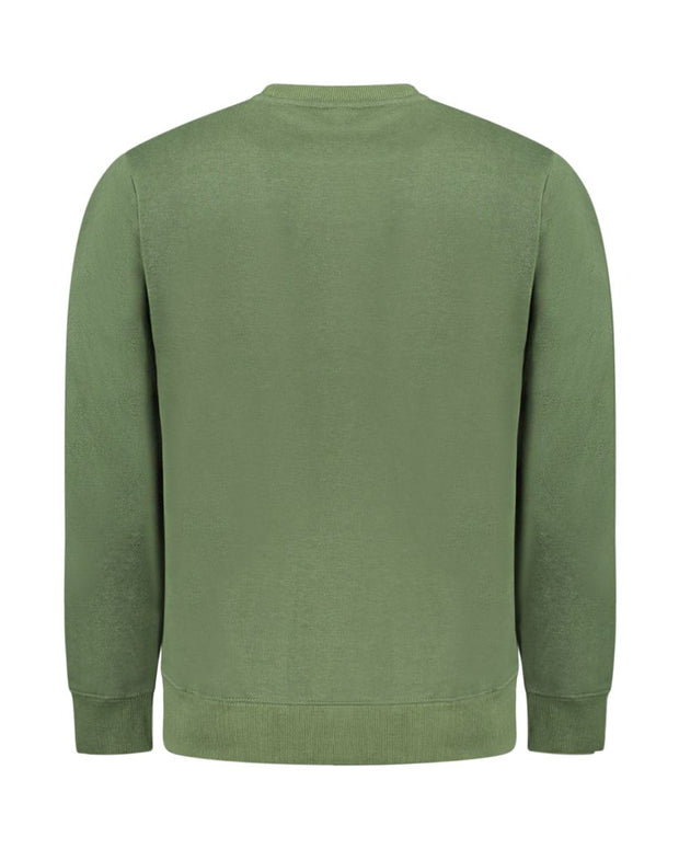 Green Cotton Men Sweater