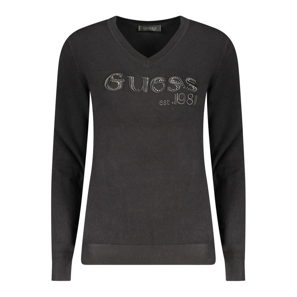 Black Viscose Women Sweater