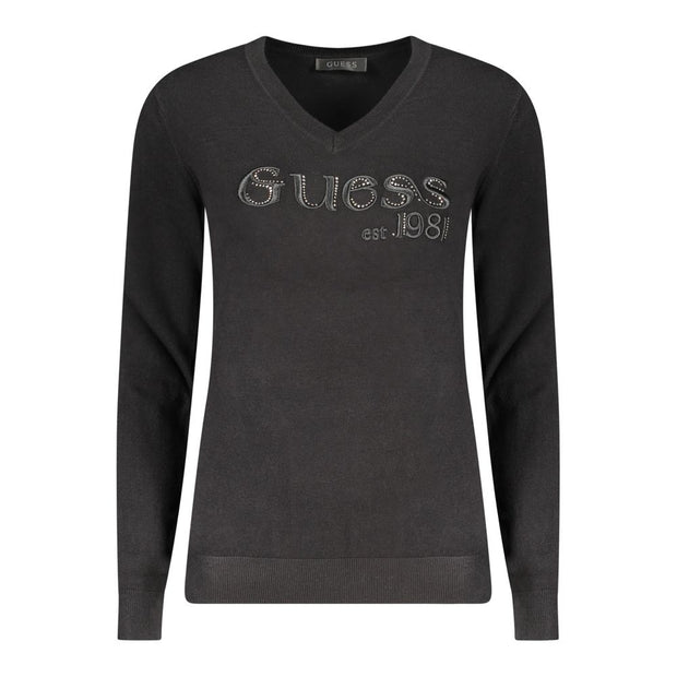 Black Viscose Women Sweater