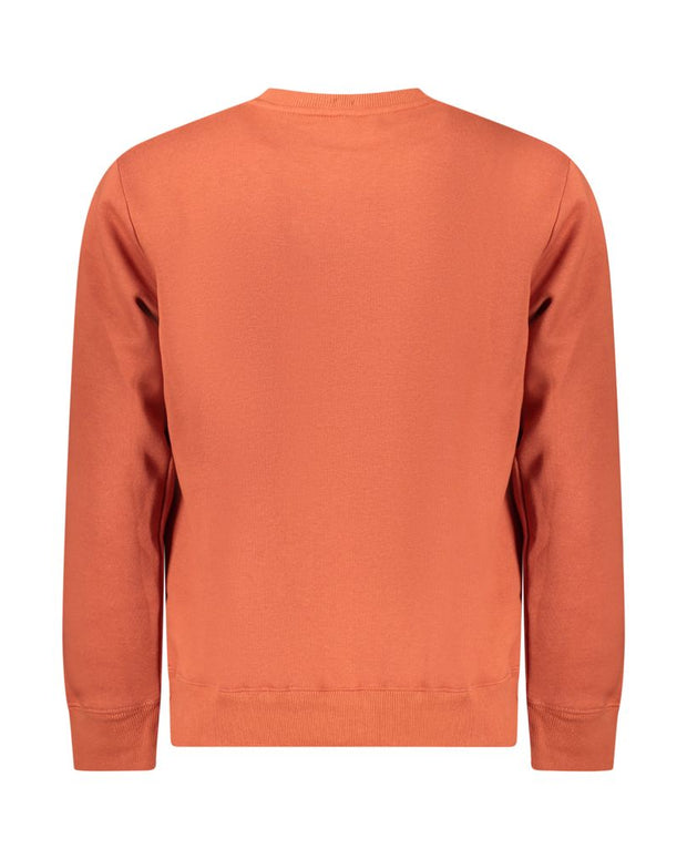 Orange Cotton Men Sweater