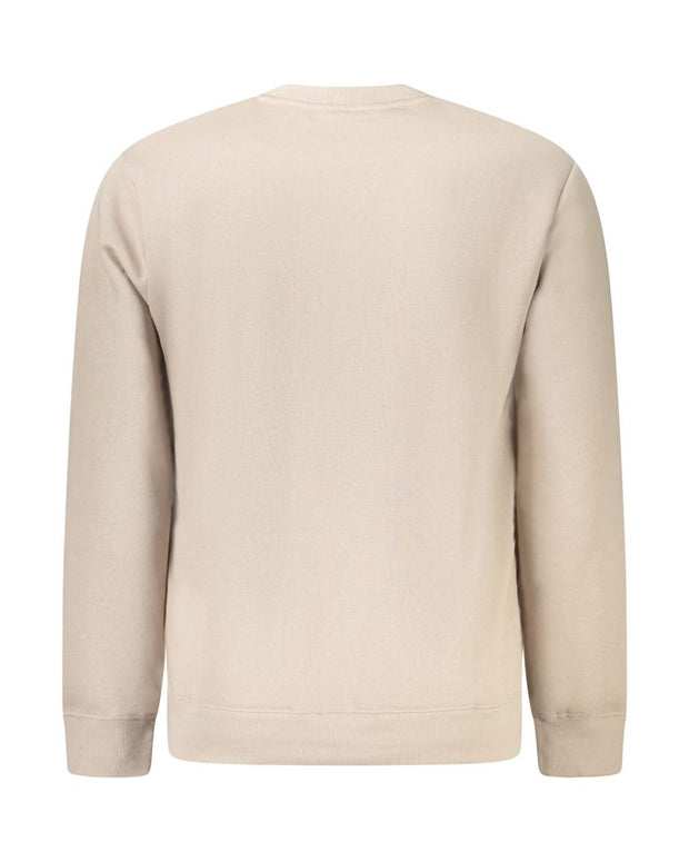 Beige Cotton Men Sweater