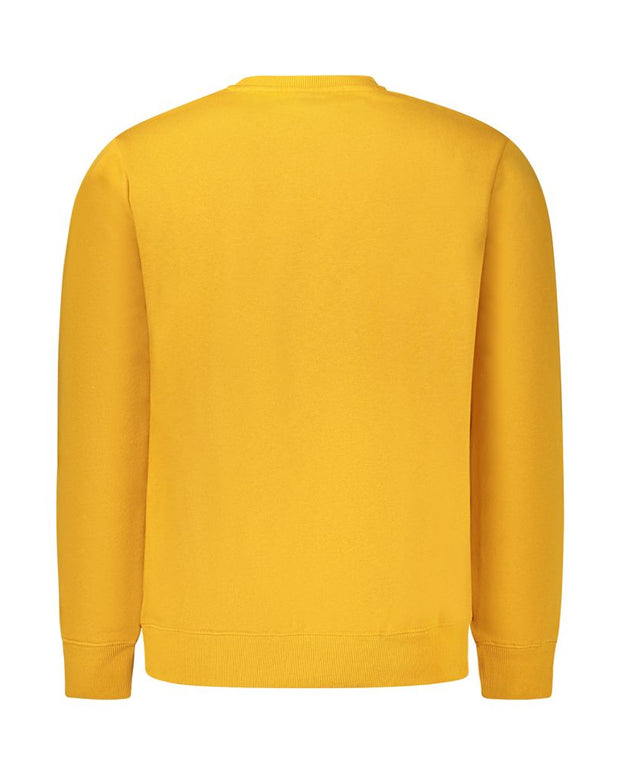 Yellow Cotton Men Sweater