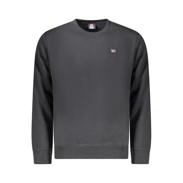 Black Cotton Men Sweater