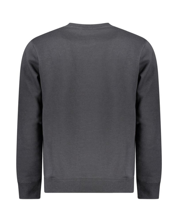 Black Cotton Men Sweater