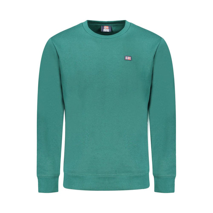 Green Cotton Mens Sweater