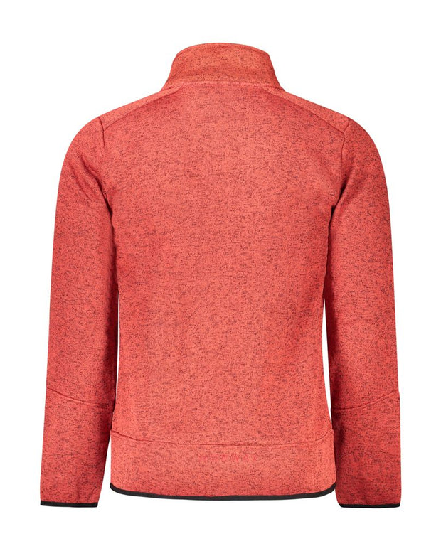Red Polyester Men Sweater