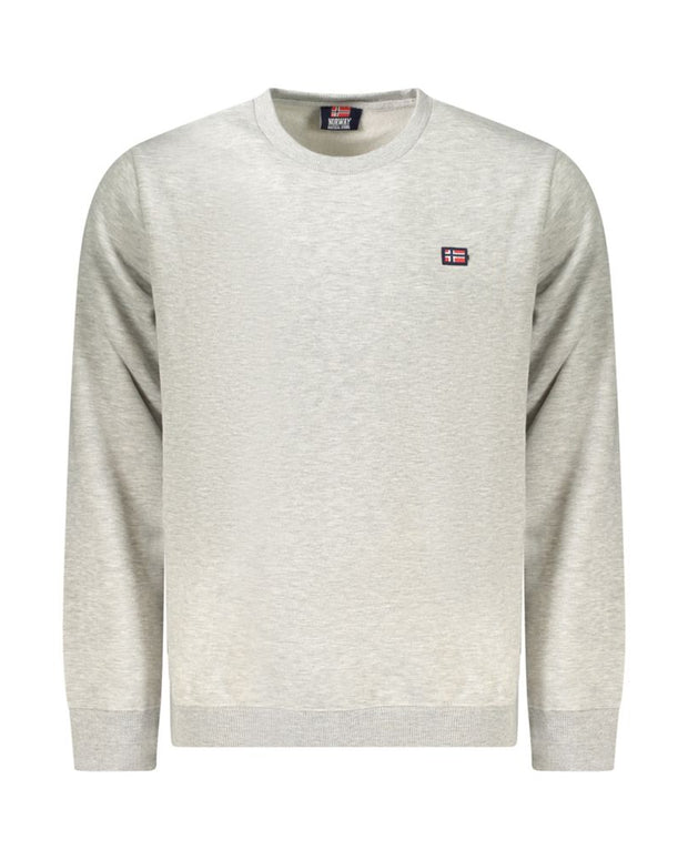 Gray Cotton Men Sweater