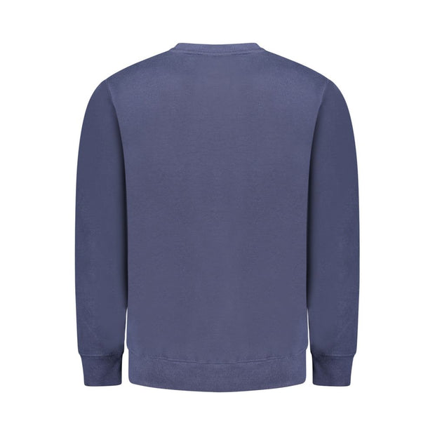 Blue Cotton Men Sweater