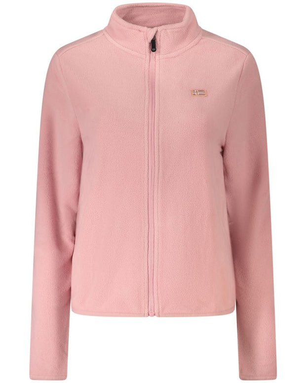 Pink Polyester Women Sweater